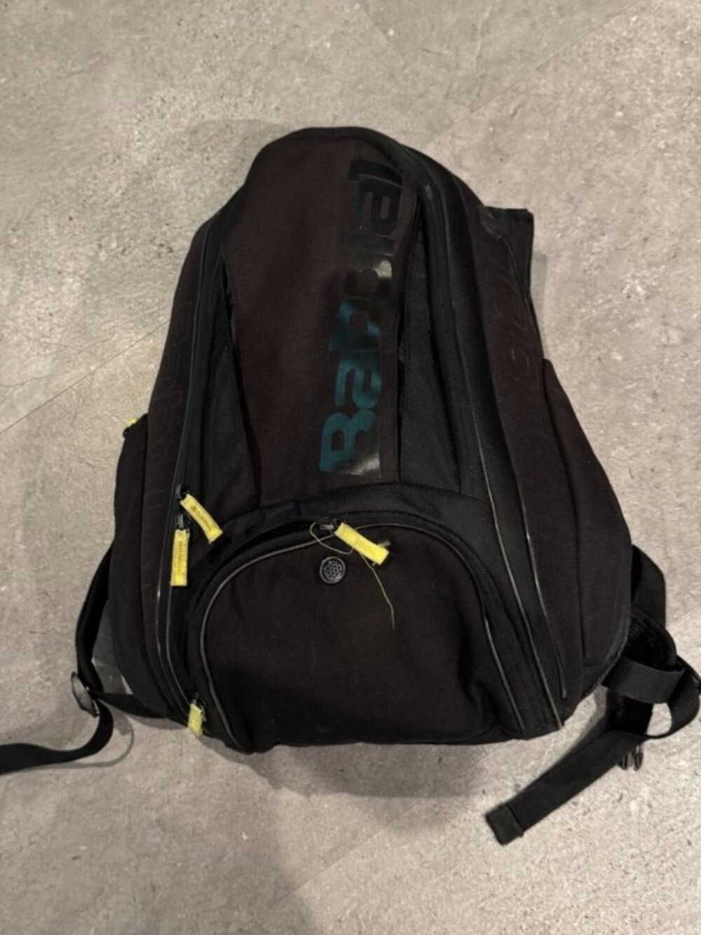 Babalot Tennis Backpack Black and Yellow Used